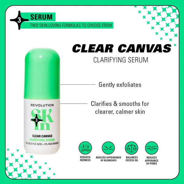 Revolution Skin Clear Canvas Clarifying Serum 30ml