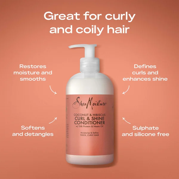 Shea Moisture Coconut & Hibiscus Curl & Shine Conditioner 384ml