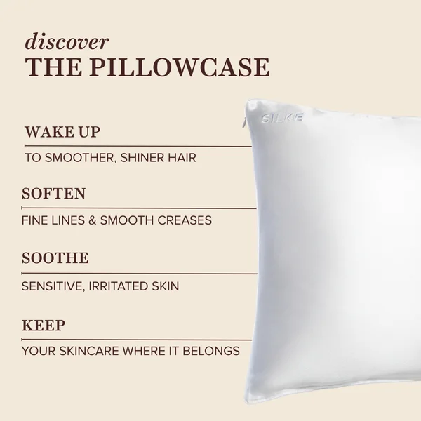 SILKE Silk Pillowcase Duo - Queen - White
