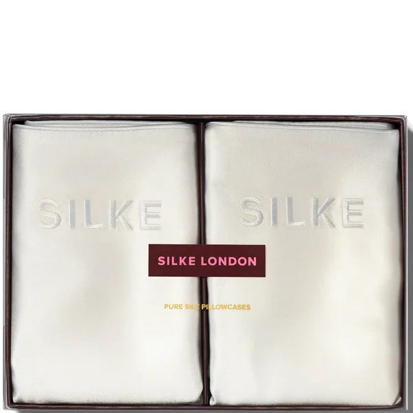 SILKE Silk Pillowcase Duo - Queen - White