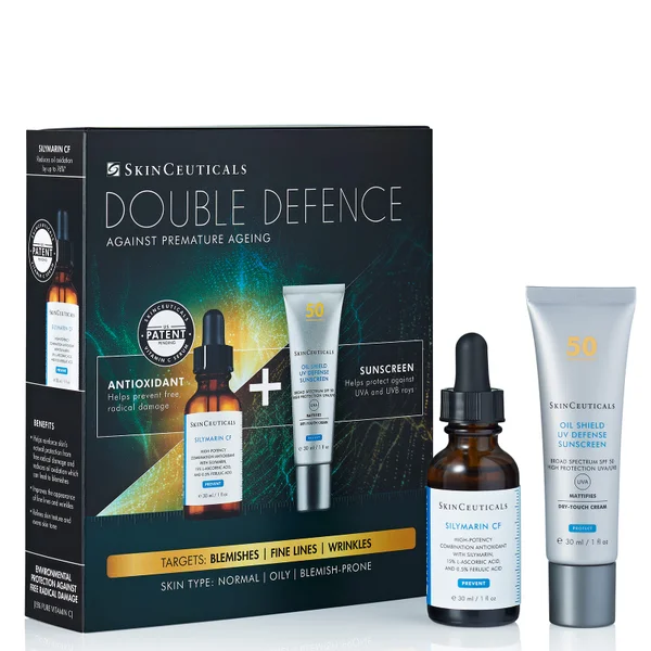 SkinCeuticals Double Defence Silymarin CF Kit For Oily/Blemish-Prone Skin (Worth £214.00)