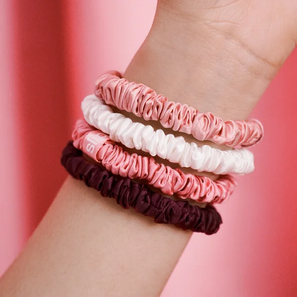 Slip Pure Silk Skinny Scrunchie Ornament - Candy Cane