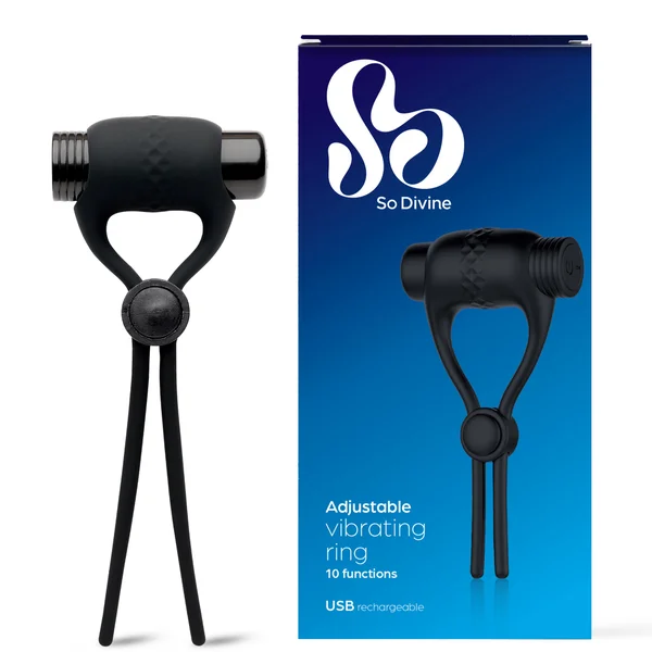 So Divine Men Adjustable Vibrating Ring