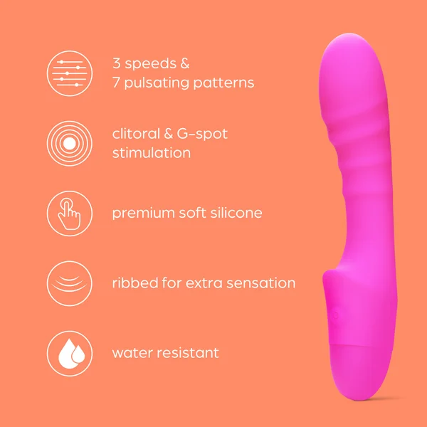 So Divine Pash Ribbed Vibrator Pink