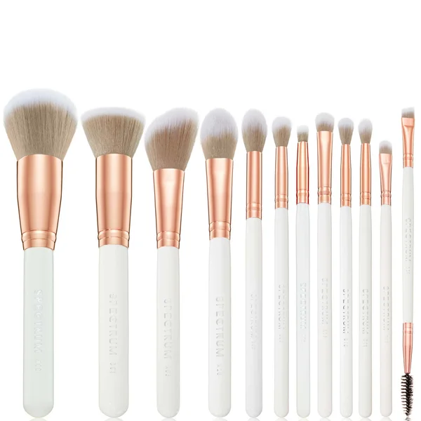 Spectrum Marbleous White Marble 12 Piece Makeup Brush Set