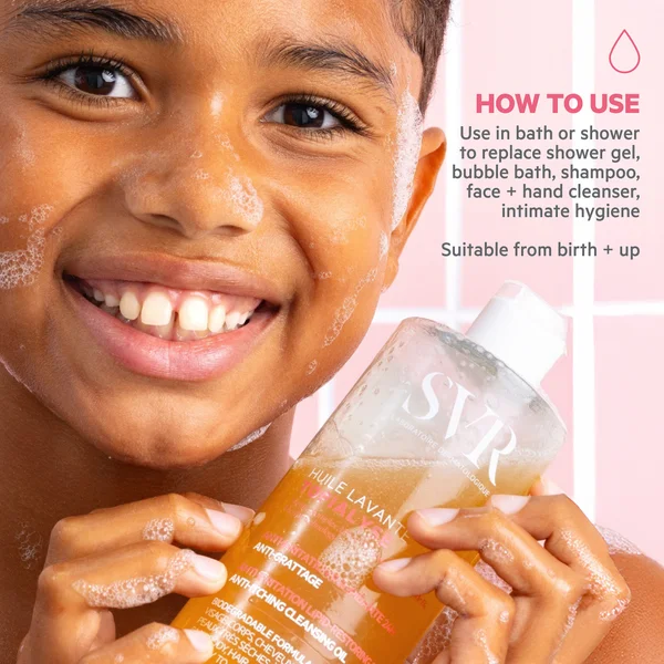 SVR TOPIALYSE 24hr Hydrating Soothing Eczema Face & Body Micellar Shower Oil For Very Dry Sensitive Skin All Ages 1L