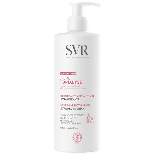 SVR TOPIALYSE 48hr Soothing Calming Nourishing Face & Body Cream for Dry Sensitive Skin All Ages 400ml