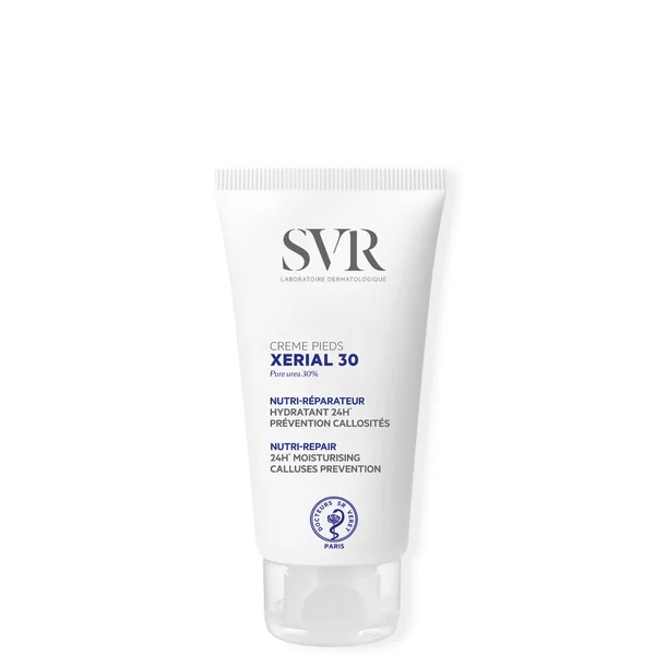 SVR XERIAL 30 24hr Hydration Pure Urea Foot Maintenance Cream for Dry Scaly Rough Skin Prone to Corns and Calluses 50ml