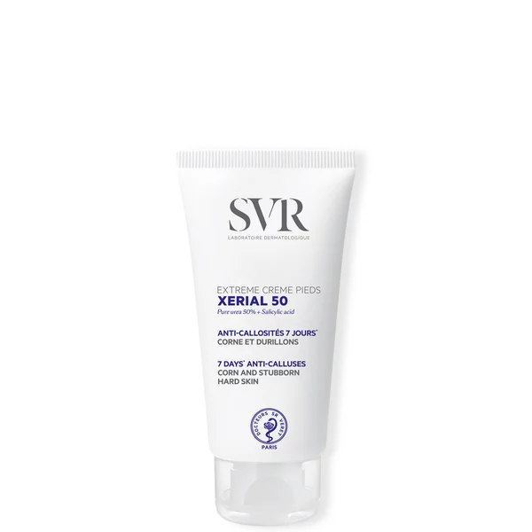 SVR XERIAL 50 Extreme -50% Pure Urea Foot Cream for Severly Dry Cracking Stubborn Hard Skin Prone to Corns and Calluses 50ml