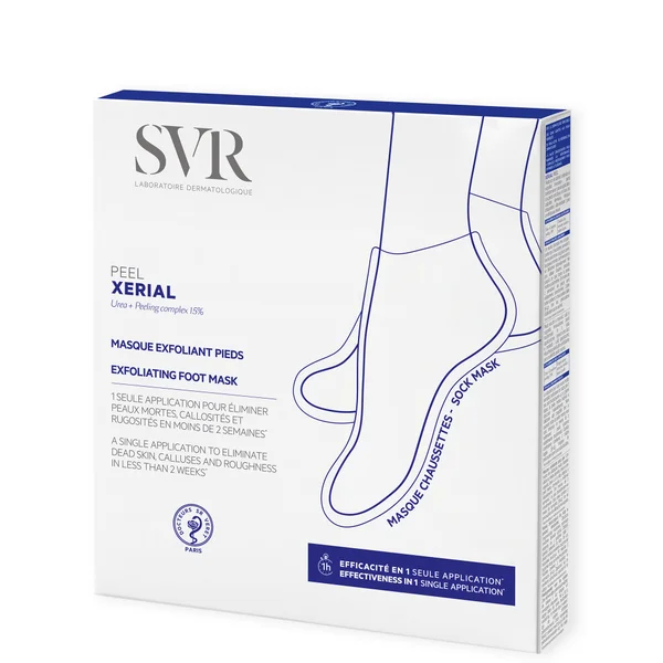 SVR XERIAL PEEL - Exfoliating Foot Sock-Mask for Dry Hard Thickened and Callused Skin Size 35 to 44 (1 pair)