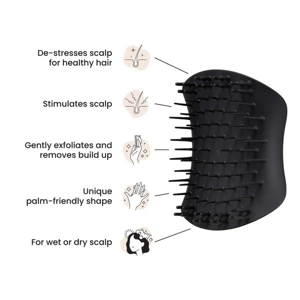 Tangle Teezer The Scalp Exfoliator And Massager - Onyx Black