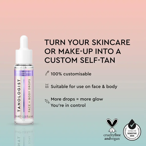 Tanologist Face And Body Drops - Dark 30ml