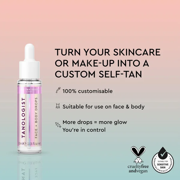 Tanologist Face And Body Drops - Light 30ml