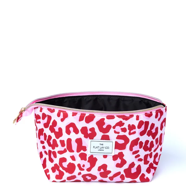 The Flat Lay Co. Essential Pouch In Pink Leopard