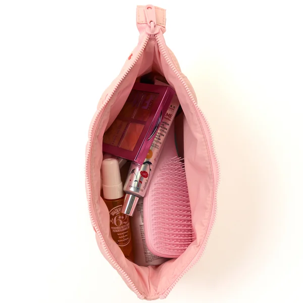 The Flat Lay Co. Marshmallow Essential Makeup Pouch - Sweet Pink Hearts