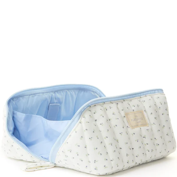 The Flat Lay Co. Marshmallow Flat Lay Makeup Box Bag - Cozy Cotton Ditsy Floral