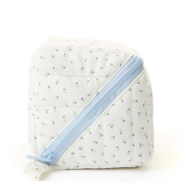 The Flat Lay Co. Marshmallow Flat Lay Makeup Box Bag - Cozy Cotton Ditsy Floral