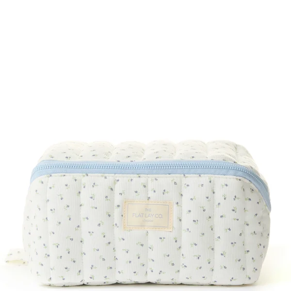 The Flat Lay Co. Marshmallow Flat Lay Makeup Box Bag - Cozy Cotton Ditsy Floral