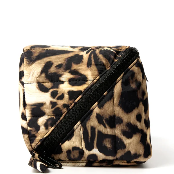 The Flat Lay Co. Marshmallow Flat Lay Makeup Box Bag - Warped Leopard