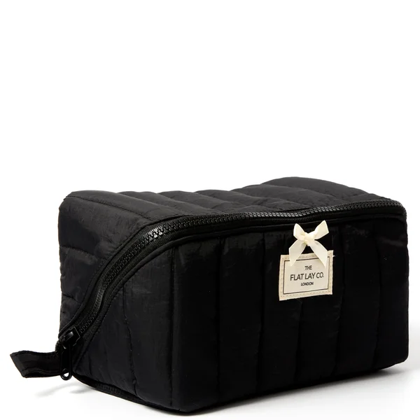 The Flat Lay Co. Marshmallow Flat Lay Makeup Box Bag - Classic Black
