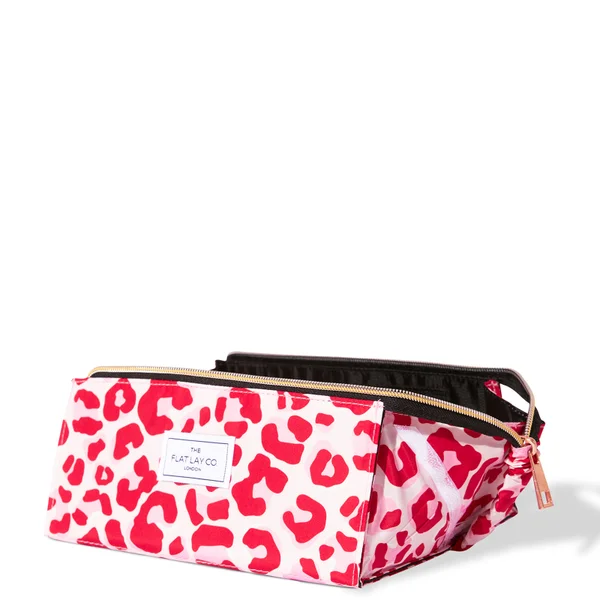 The Flat Lay Co. Open Flat Box Bag - Pink Leopard