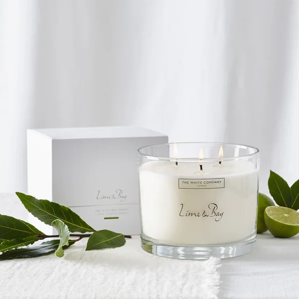 The White Company Lime & Bay Large Candle 770g