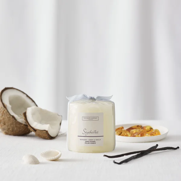 The White Company Seychelles Mini Pillar Candle 245g