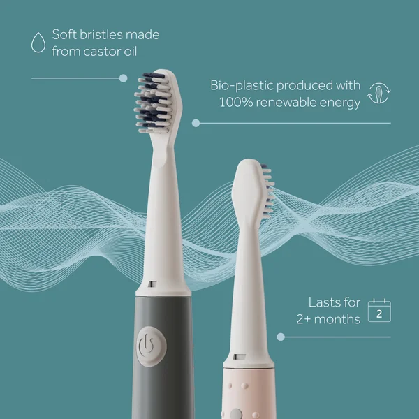 Waken Mouthcare Sonic Toothbrush Heads - White (Pack Of 3)