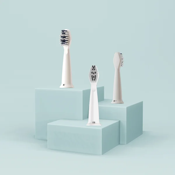 Waken Mouthcare Sonic Toothbrush Heads - White (Pack Of 3)