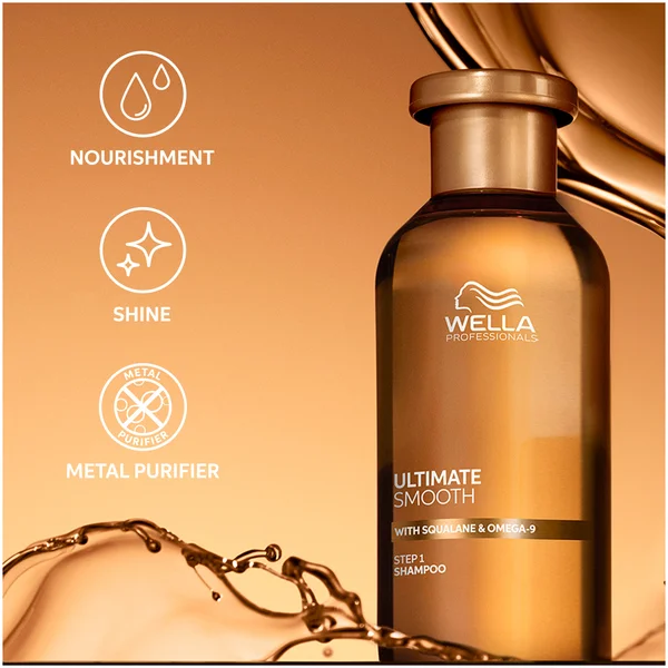 Wella Professionals Ultimate Smooth Shampoo With Squalane & Omega 9 For Dry Dull & Frizzy Hair 250ml
