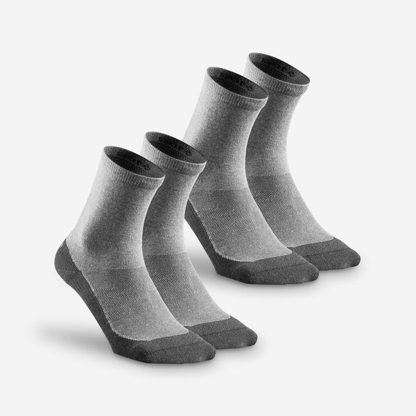 Decathlon Quechua Hike 50 High Socks 2-Pack Gray
