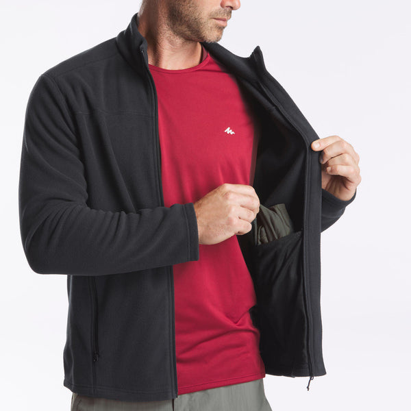 Decathlon Quechua Men's MH120 Hiking Fleece Black