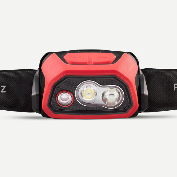 Decathlon Forclaz HL900 USB V3 600 Lumen Rechargeable Head Torch Vermilion