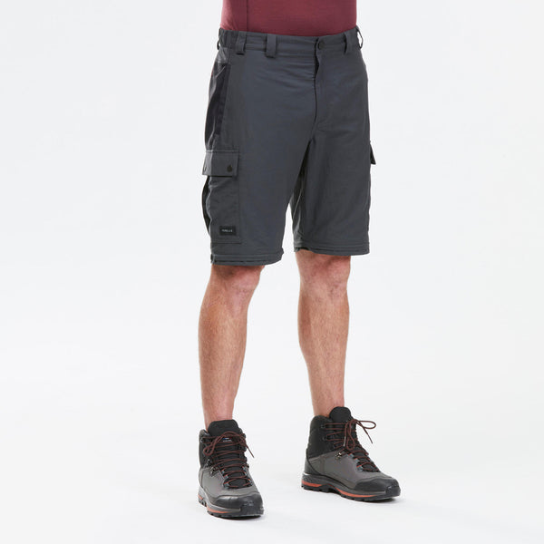 Decathlon Forclaz Men's MT100 2-in-1 Zip-Off Hiking Pants Carbon Gray