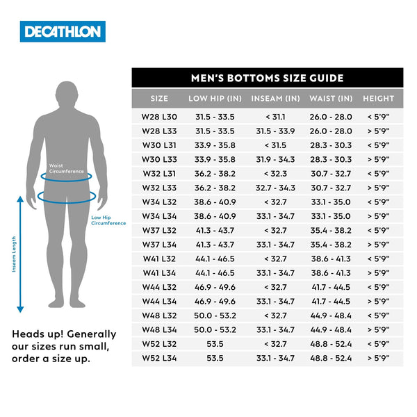 Decathlon Forclaz Men's MT100 2-in-1 Zip-Off Hiking Pants Carbon Gray