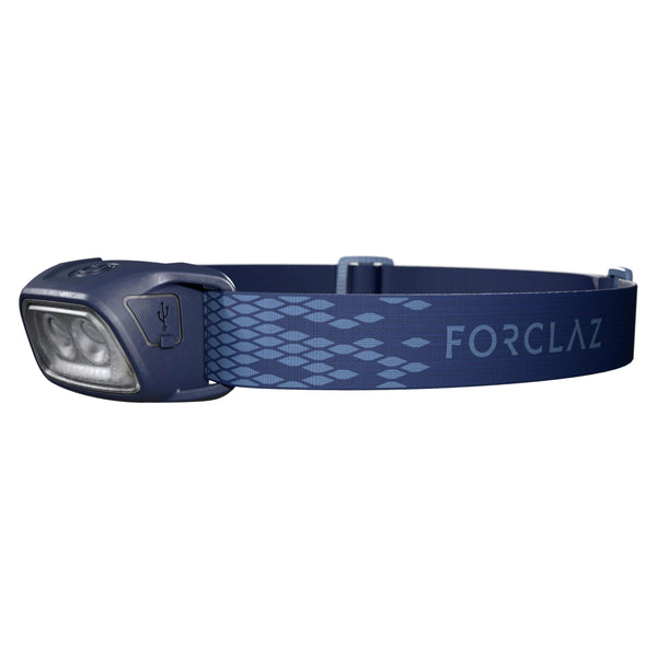 Decathlon Forclaz Trek 100 Rechargeable 200 Lumens USB Hiking Head Lamp Galaxy Blue