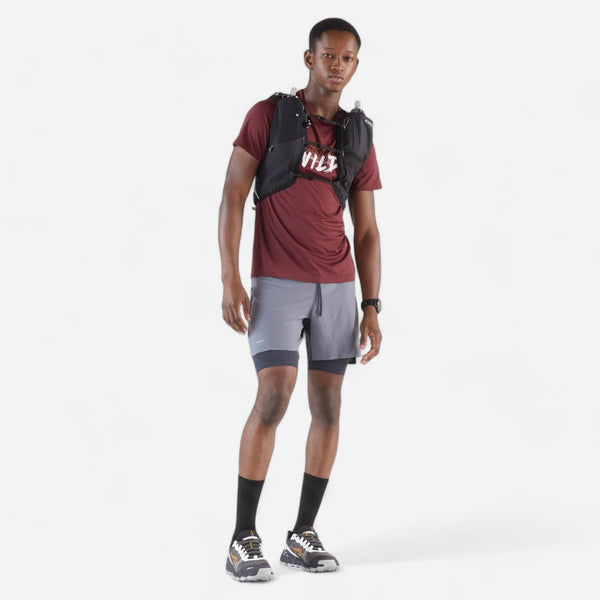 Decathlon Kiprun 15L Ultra Trail Running Hydration Vest - 2L Water Bladder Included Smoked Black