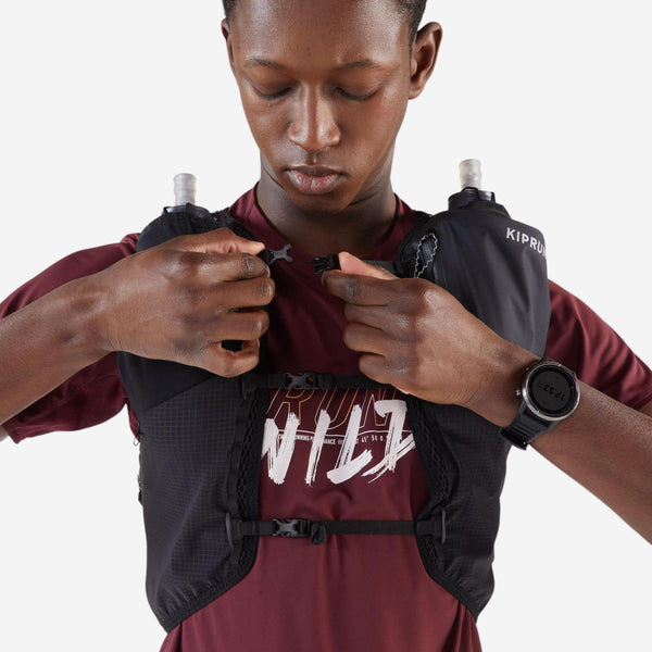 Decathlon Kiprun 15L Ultra Trail Running Hydration Vest - 2L Water Bladder Included Smoked Black
