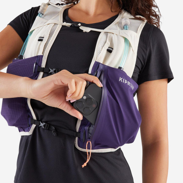 Decathlon KIPRUN 8L Women's Trail Running Bag - Beige Purple Linen