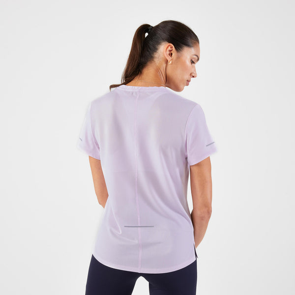 Decathlon Kiprun Run 500 Dry Women's Breathable Running T-shirt Pale Lilac Purple