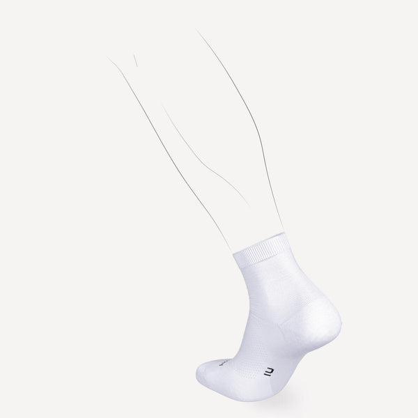 Decathlon Kiprun Run 500 Thin Breathable Mid Socks 2-Pack Snowy White