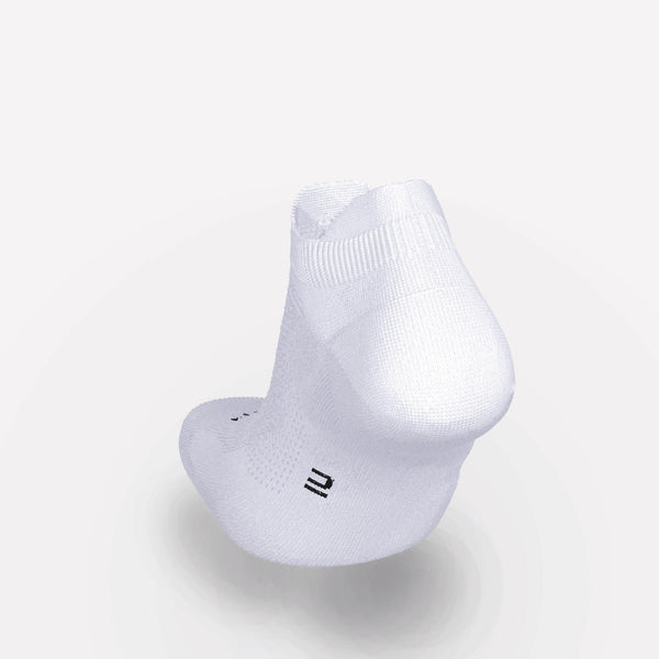 Decathlon Kiprun Run 500 Thin No-Show Socks 2-Pack Snowy White