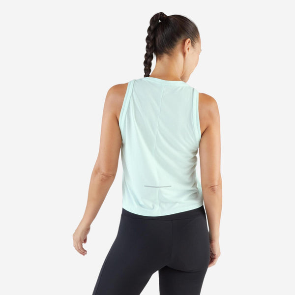 Decathlon Kiprun Run 500 Women's Cropped Running Tank Top Light Jade