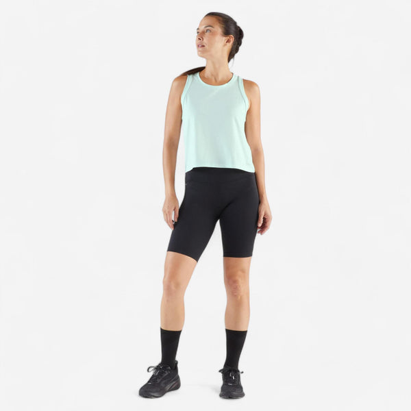 Decathlon Kiprun Run 500 Women's Cropped Running Tank Top Light Jade