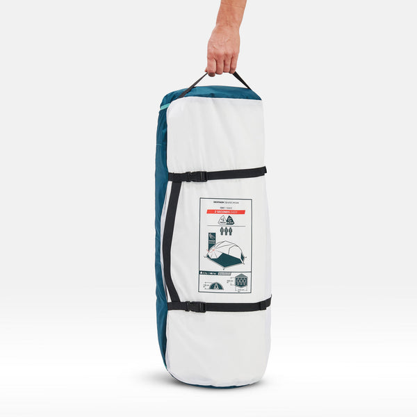 Decathlon Quechua 2 Second Easy Fresh & Black Waterproof Pop Up Camping Tent 3 Person Snowy White