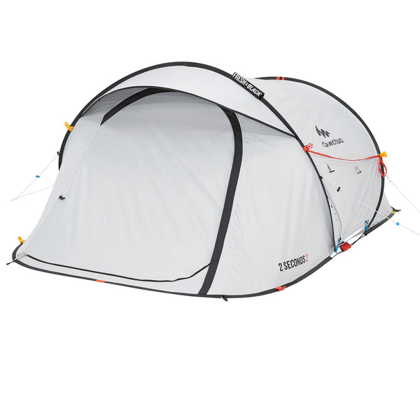 Decathlon Quechua 2 Second Fresh & Black Waterproof Pop Up Camping Tent 2 Person White