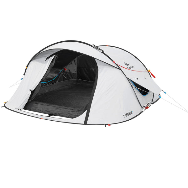 Decathlon Quechua 2 Second Fresh & Black Waterproof Pop Up Camping Tent 3 Person White