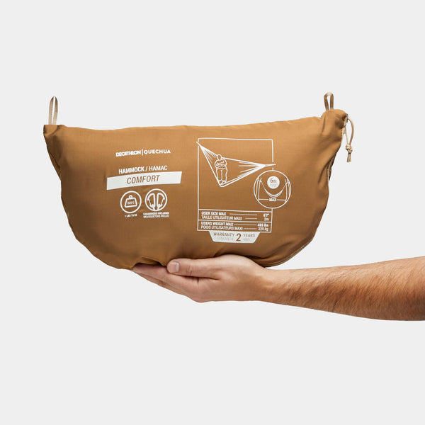 Decathlon Quechua Comfort Compact Hammock - 2 Person Dark Cinnamon