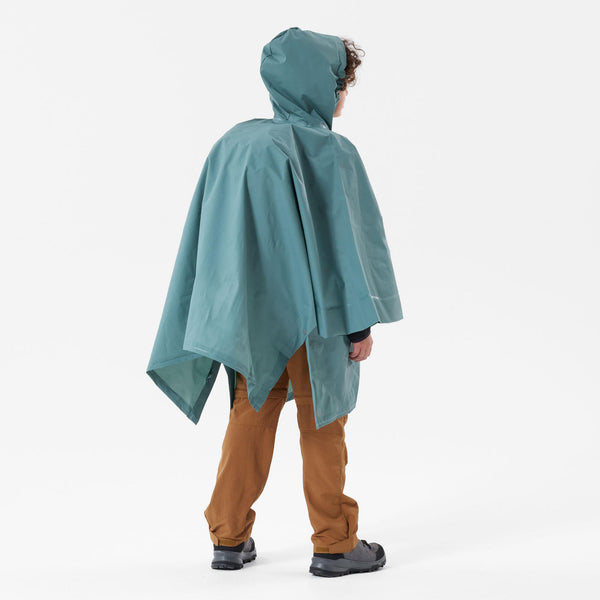 Decathlon Quechua Kids’ MH100 Hiking Rain Poncho – Ages 7–15 Cedar