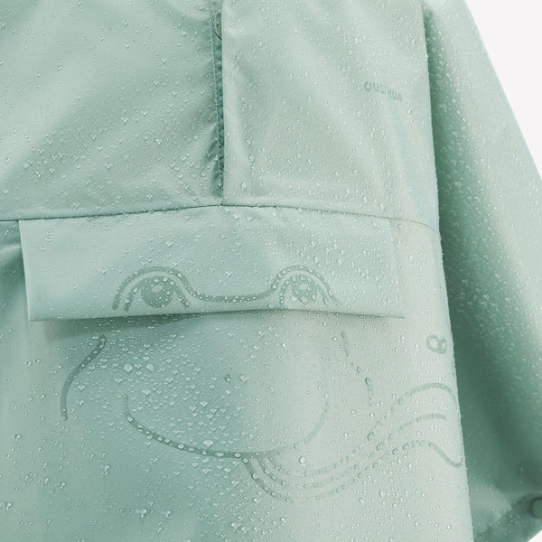 Decathlon Quechua Kids’ MH100 Rain Poncho – Ages 2–6 Verdigris